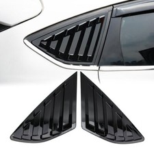 Quarter Louver Cover Vent Side Window for Ford Mondeo MK5 2014-2019 Glossy Black