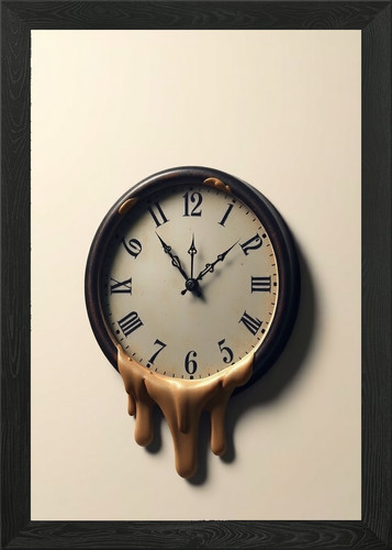 Melting clock face surreal - face,