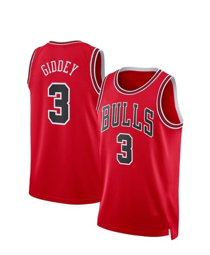 Josh giddey bulls - red, on