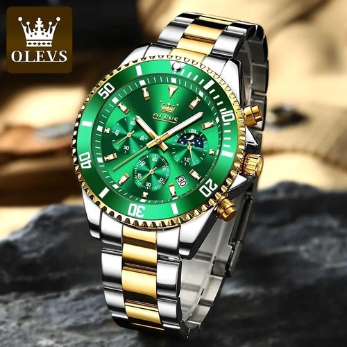 43mm olevs luxury quartz diver - luxury,