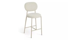 White Counter Bar Stool Boucle