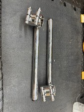 Clip On Handlebar Cafe Racer Style 35mm Fork Tubes, 7’8” Controls. Chrome Plate