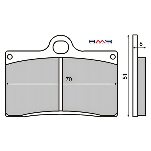 Front brake pads rms - front,