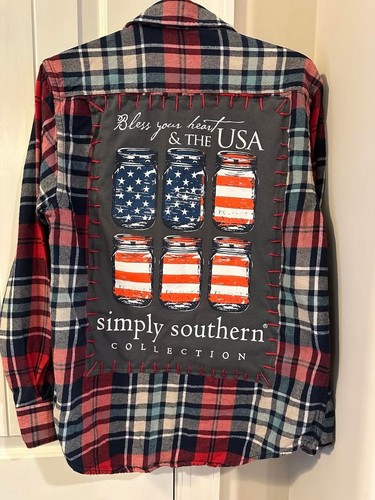 Upcycled flannel shirt - upcycled,