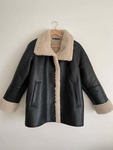 Zara faux leather shearling - zara,
