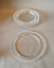 6 x vintage Lalique France ANDLAU glass plates pearl edge 21cm glass plate signed