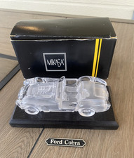 Vintage Mikasa Ford Cobra 7" 24% Lead Crystal Glass Car w/Stand Made in Germany