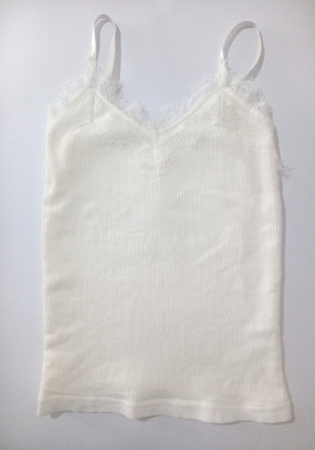 Pre loved cream - ribbed, cotton