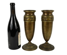 Pair Bronze Urn/Vase, 10"h x