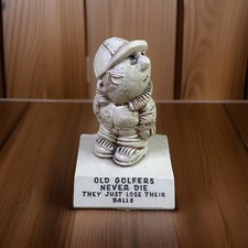 Vintage Golf Statue Old