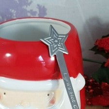 Hot Chocolate Personalised Tea Spoon Gift, Gingerbread, Stocking, Star, Add Text