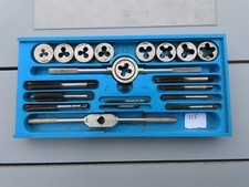 Hand Tap and Die Set BA - COMES IN A STURDY PLASTIC BOX WITH A CLEAR SLIDE LID