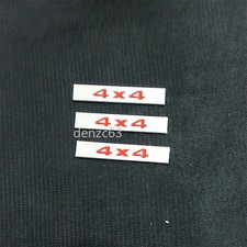 3x Small Silver Chrome Red 4x4