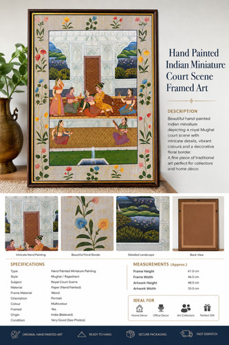 Hand painted indian mughal - hand,