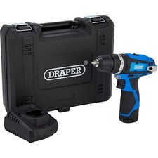 Brand New Draper 12V Cordless Combi Drill with Battery, Fast Charger and Case