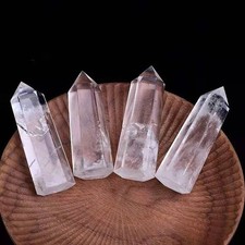 UK 6~11CM Natural Clear Quartz Crystal Point Wand Reiki Healing Energy Gift