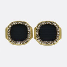 Patek Philippe Nautilus Diamond Cufflinks 18ct Yellow Gold