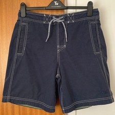 Fat Face Swim Shorts Size W30” Mens Navy Blue Drawstring Swimming