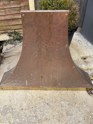Vintage copper fireplace - fireplace, hood