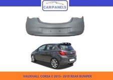 VAUXHALL CORSA E REAR BUMPER 2015 TO 2019 PRIMED NO SENSORS 13399547 NEW 