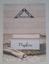 Home Acres Farmhouse Napkin Holders for Table Kitchen Rustic Country Style White