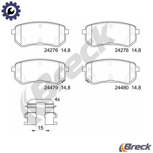 Brake pad set - disc, 24276