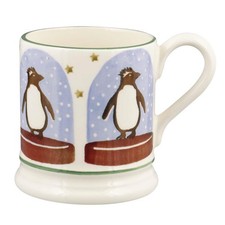 Emma Bridgewater Penguin Snow Globe Half Pint Mug English Earthenware 1SGP010002