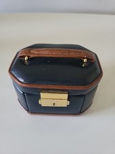 Vintage Dulwich Designs Small Leather Jewellery Box 1980s