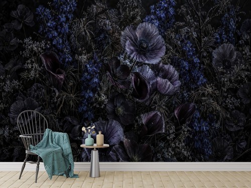 Dark moody poppy - moody,