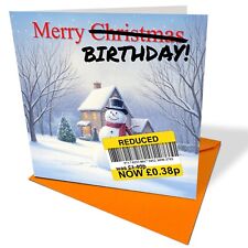 Funny Reduced Christmas Card - Various Options Available - Novelty Gift Him Her