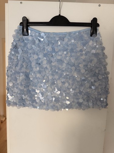 Zara blue sequin mini skirt - blue,