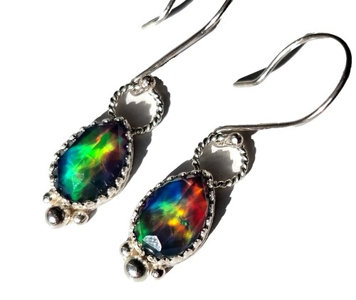 Sterling silver aurora - silver, opal