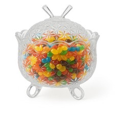 Vintage Embossed Glass Candy