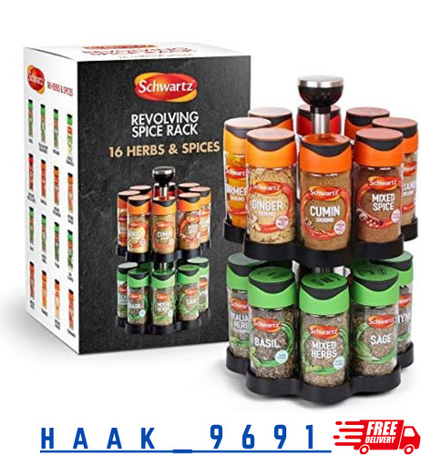 Rotating spice rack with - rack, 16