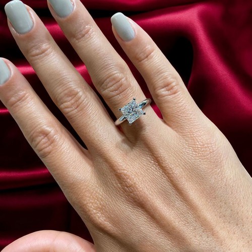 Diamond princess igi 14k white - princess,
