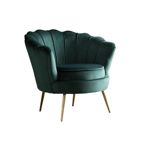 Royal shell velvet armchair - royal,