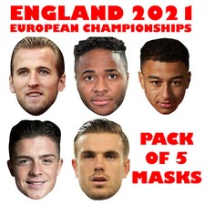 England euro 2021 Face Mask Pack 8 Kane, Sterling, Lingard, Grealish, Henderson