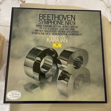 BEETHOVEN SYMPHONY NO.9 HERBERT VON KARAJAN BERLIN PHILHARMONIC X2 VINYL LP BOX