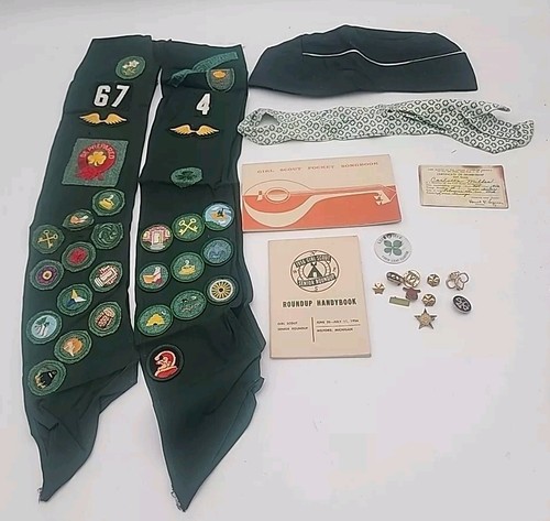 Vintage 1950 girl scout - girl, hat
