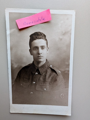 Old photo man military uniform - photo,
