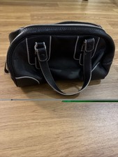 Black Leather Lacoste Handbag