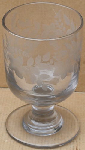 Old heavy antique etched - heavy,