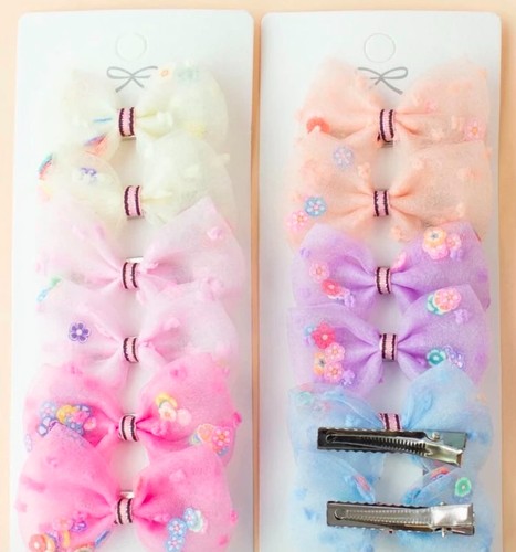 10pcs girls floral bow - girls, star