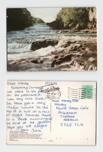 Postcard the lower falls - -,