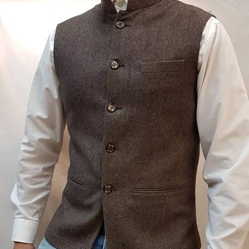 Tweed waistcoats nehru beatles - tweed,