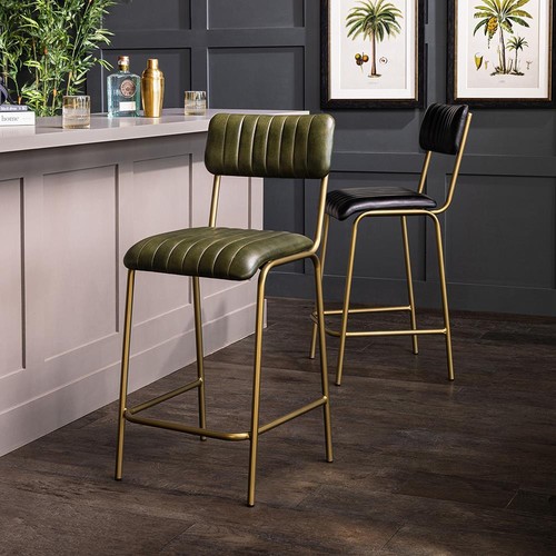 Green leather seat metal - green,