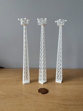 OO / HO Gauge Model 3x Rail Yard Light towers 1:76 Scale