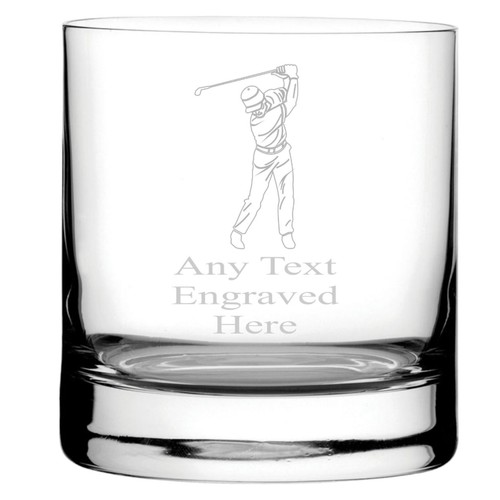 Engraved golfer whisky - golfer,
