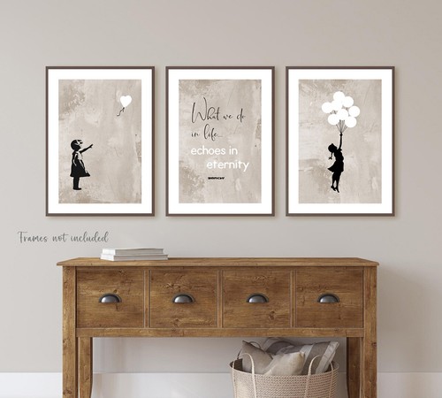 Set banksy wall art quote - banksy,