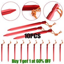 10x Titanium Alloy Tent Pegs Heavy Duty 18cm Lightweight Stakes